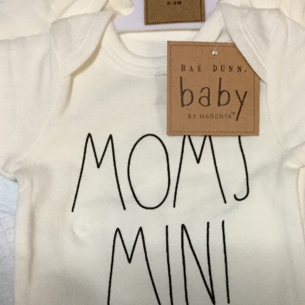 New Rae Dunn baby onesie set